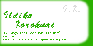 ildiko koroknai business card